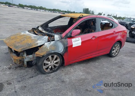 2012 Hyundai Accent Gls из США, поврежденный, VIN KMHCU4AE6CU244652